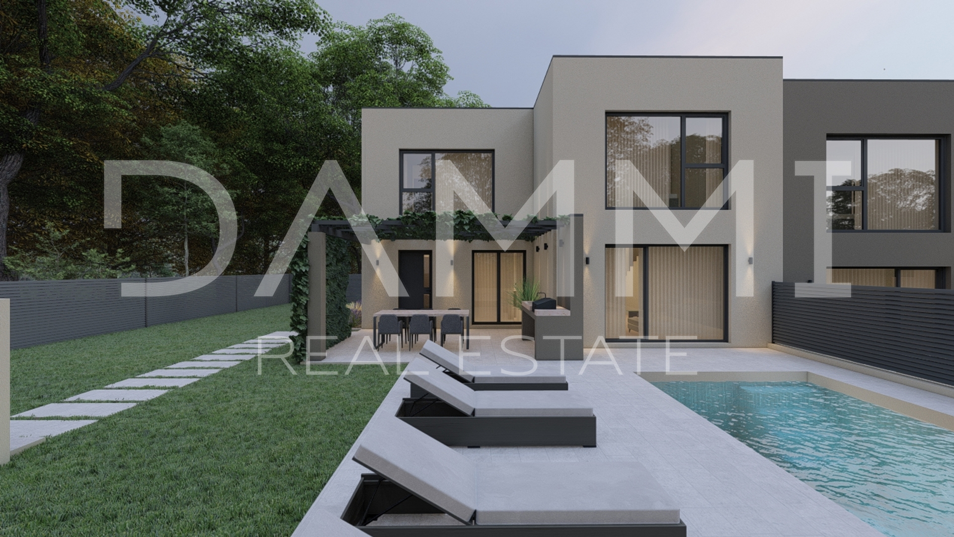 ISTRIA, NOVIGRAD - MODERN TERRACED HOUSE WITH SWIMMING POOL